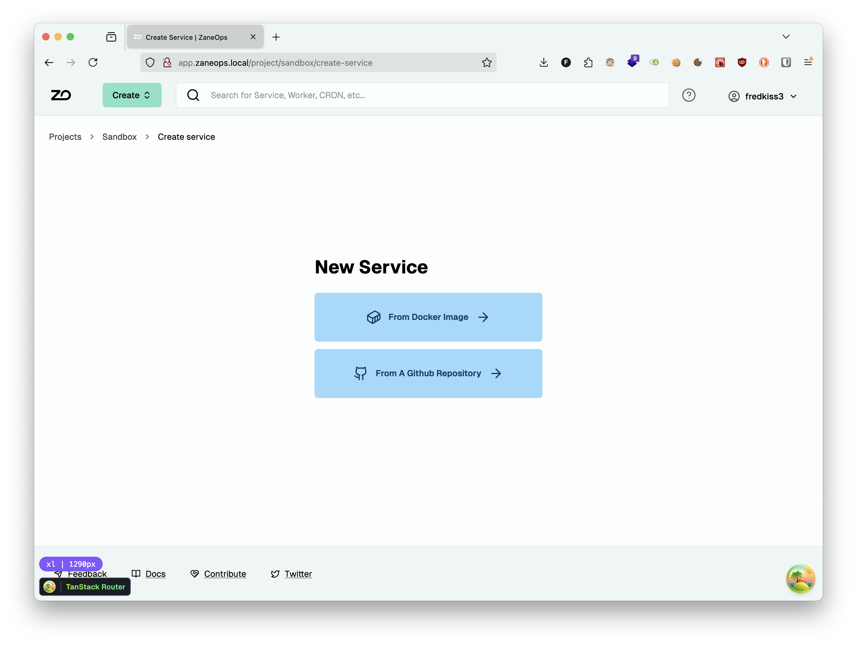 Create docker service step 1