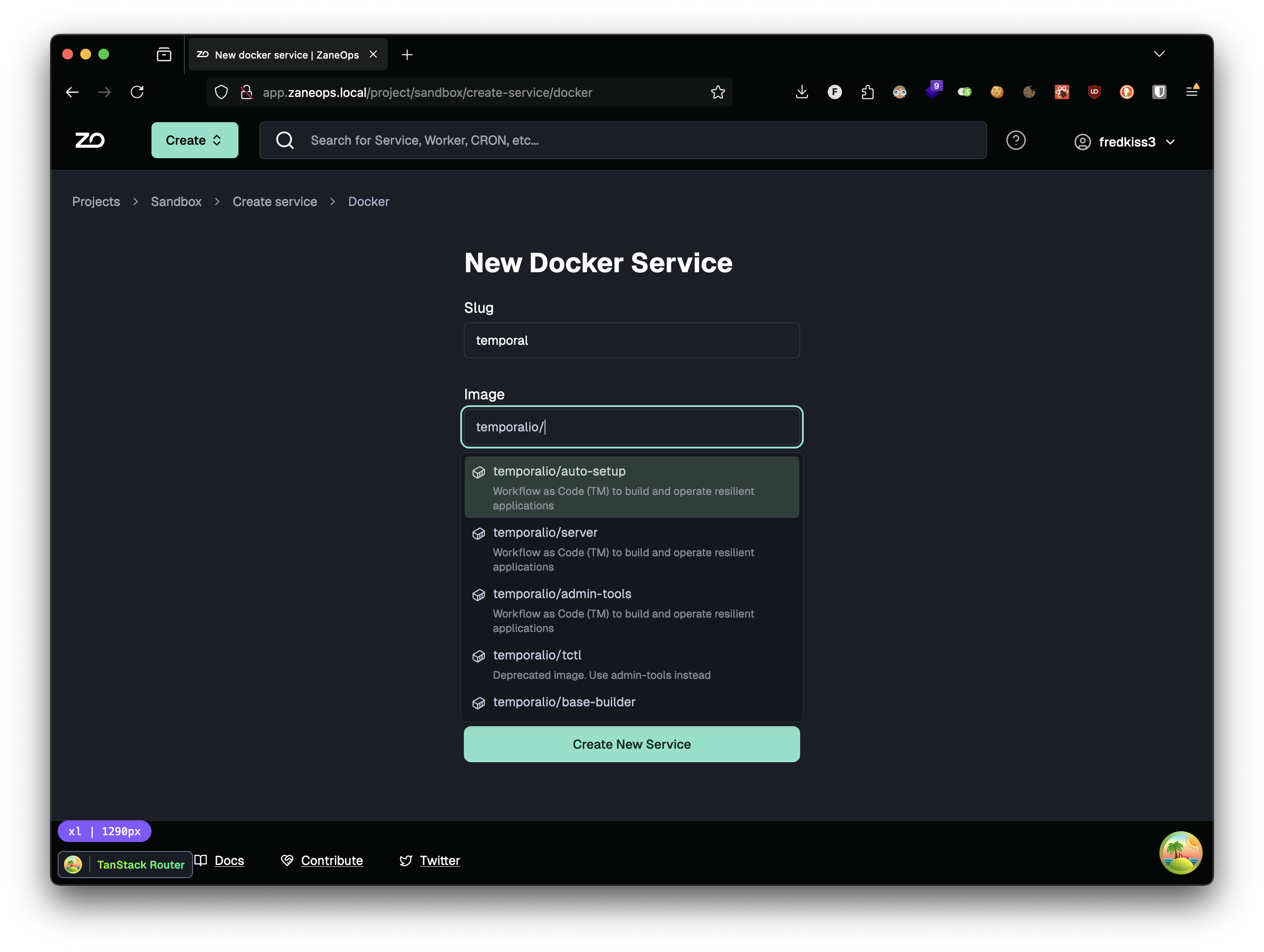 Create docker service step 2