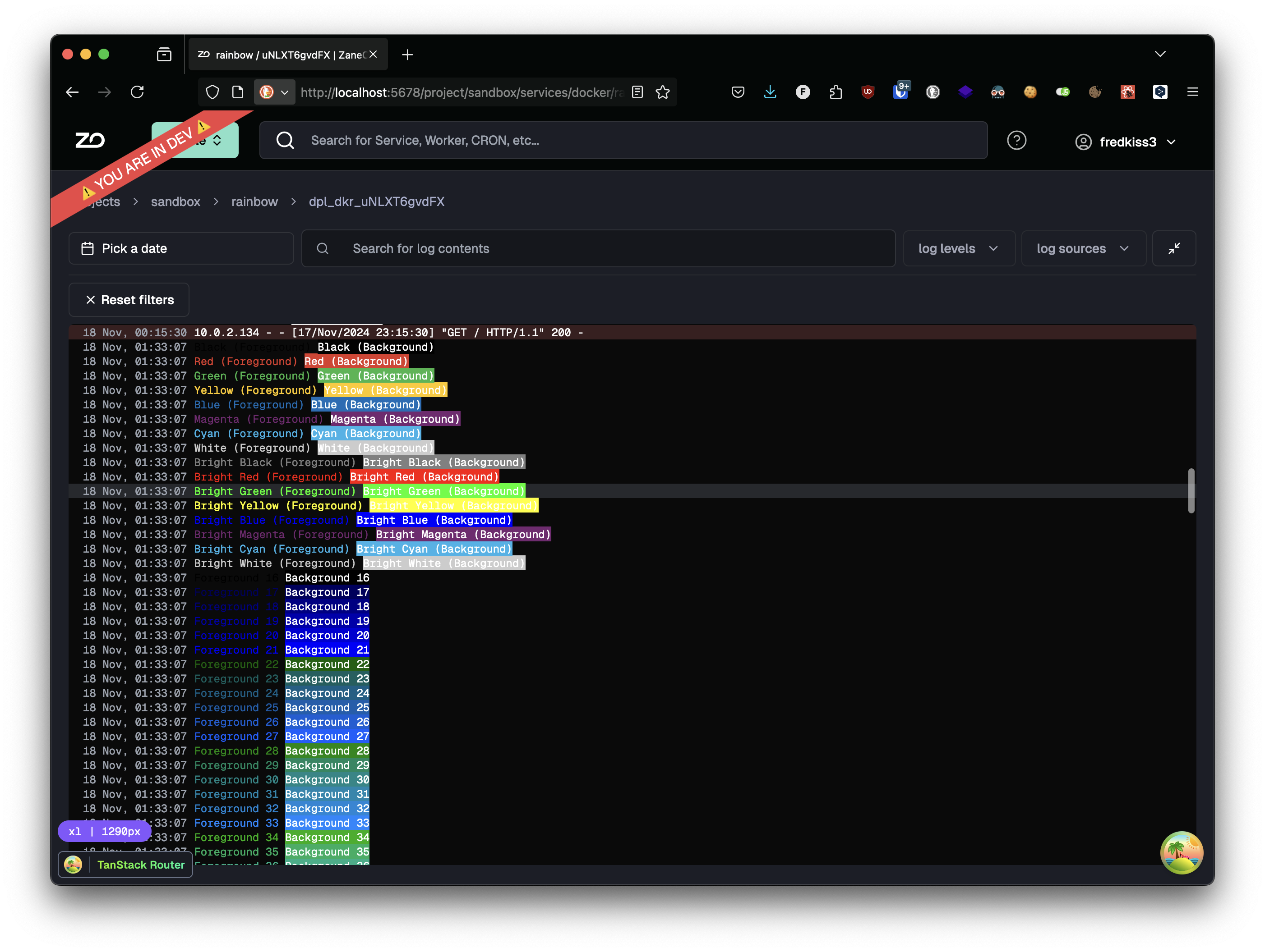 Service detail page with combobox for deployment status  open